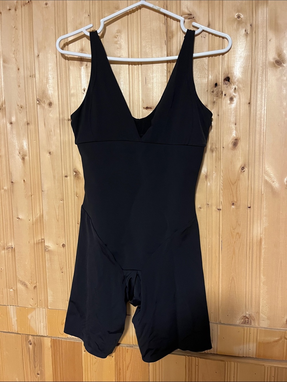 Black Shaping Bodysuit with Short Legs - Women's Shapewear